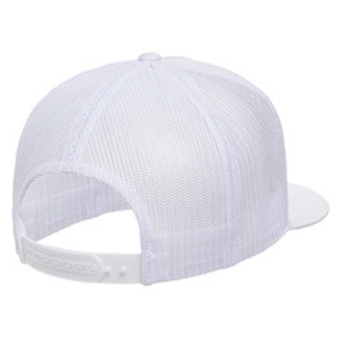 White Retro Trucker Cap