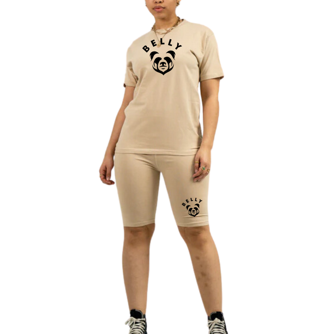 Belly Biker Short Set