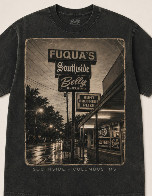 Black Vintage Belly Fuqua T-Shirt